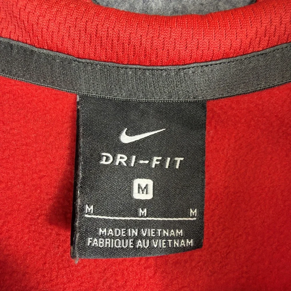 Nike Kids Shirt Boys M Academy Pro Drill Fleece Red Youth 1/4 Pullover Top